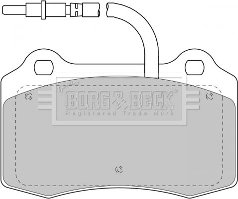 BORG & BECK Комплект тормозных колодок, дисковый тормоз BBP1674